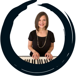 8 Piano Lessons Redeem 8, 30-minute piano lessons at anytime on a convenient schedule via Google Meet or your preferred platform.  No refunds or exchanges.  Must be redeemed within 12 months. Photo of a smiling piano teacher at the keyboard.